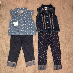 Two Blue Jean Outfits 5T